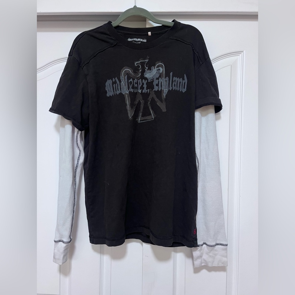 Vintage Guess Jeans 2006 Affliction style layered thermal shirt - XL